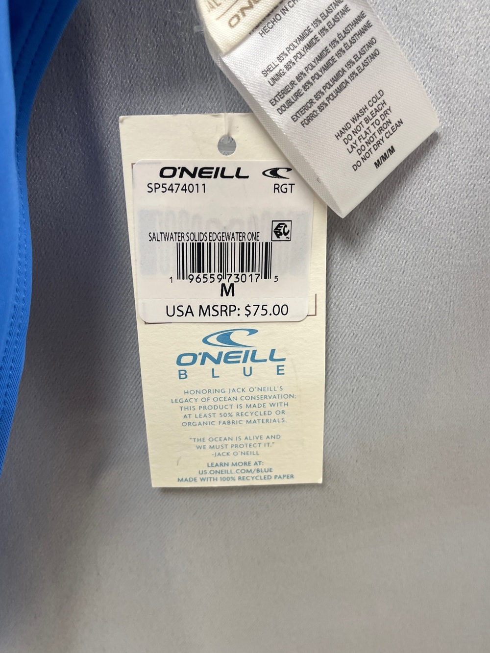 O’Neill One Piece Swimsuit Size M NWT ORG $75 (track5) - Picture 3 of 3